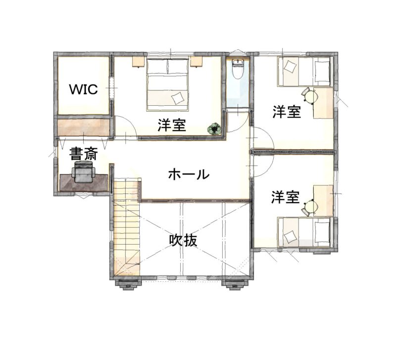 横浜市の注文住宅2階